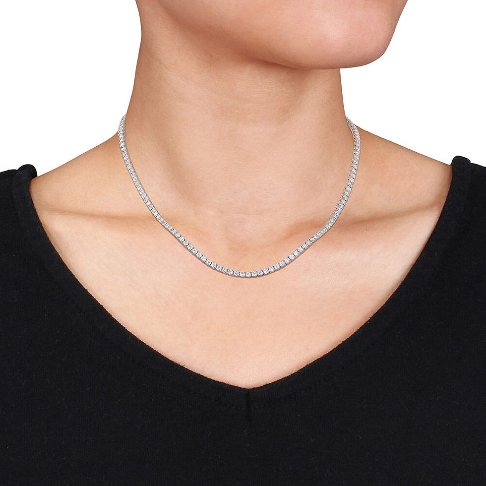 Thumbnail: 12.5 Ct. DEW Created Moissanite Tennis Necklace - Available in 6 Sizes
