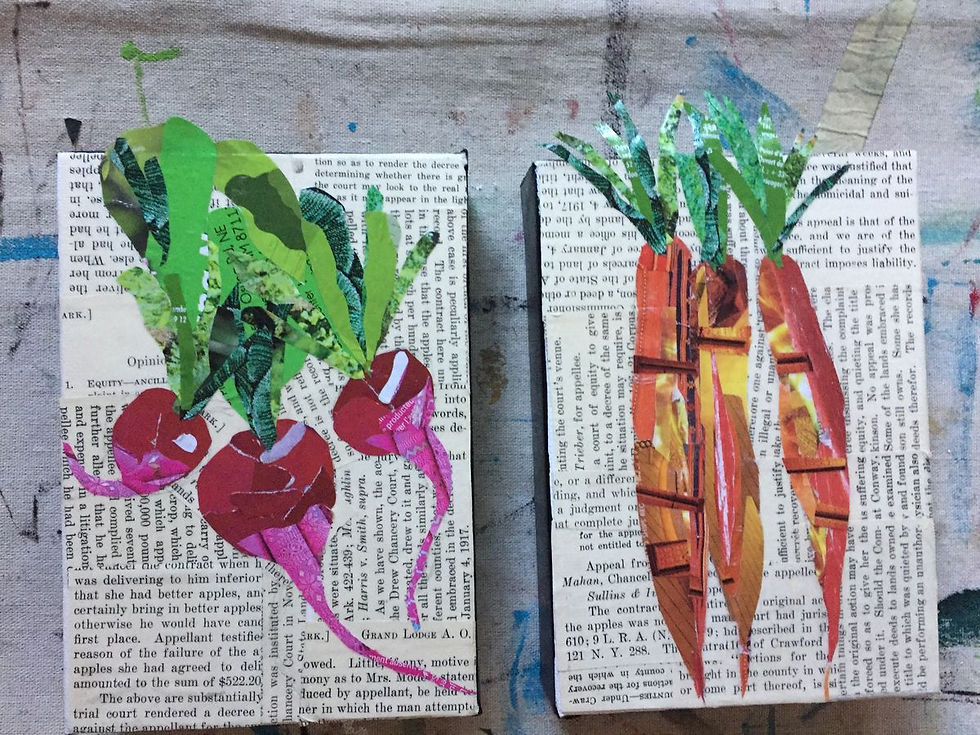 Fruit and Veggie Collage - Easter School Holiday Art Workshop