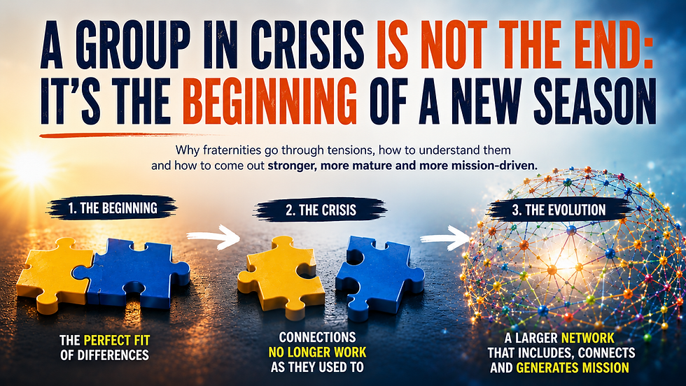 Why do so many groups go through crises after enthusiastic beginnings? Discover in Father Baldo Alagna’s article how to interpret tensions as a natural stage of growth and transform them into an opportunity to build fraternities that are more united, more mature, and more missionary.
