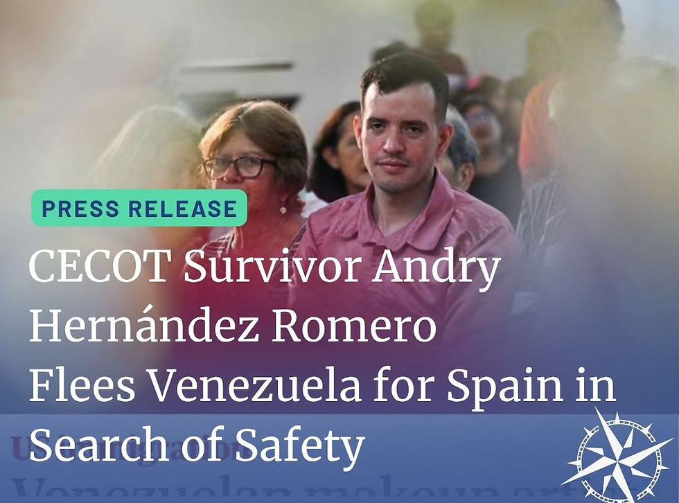 CECOT Survivor Andry Hernández Romero Flees Venezuela for Spain in Search of Safety