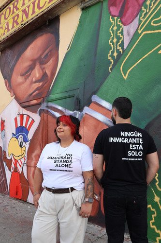 No Immigrant Stands Alone Tee in White | IMMDEF