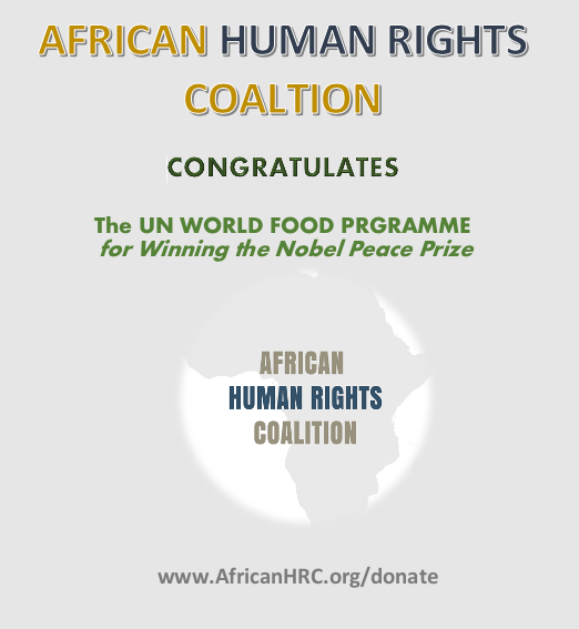 Congratulations to the UN World Food Program