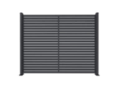 2400x1800mm DIY Aluminum Horizontal Slat Fence Panel