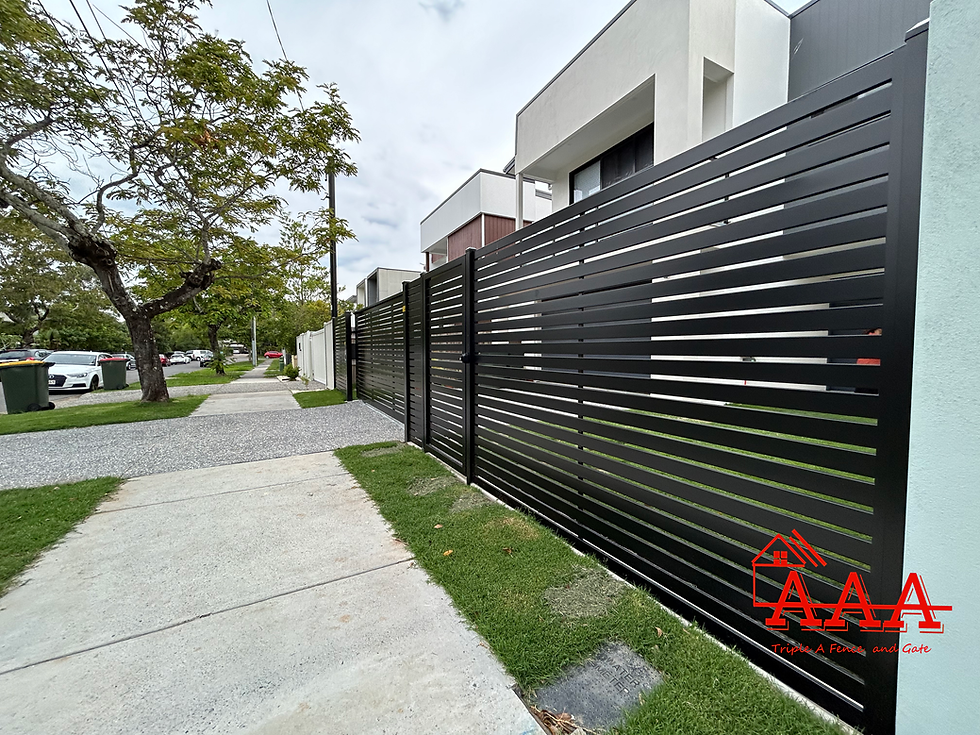 Thumbnail: 2400x1800mm DIY Aluminum Horizontal Slat Fence Panel