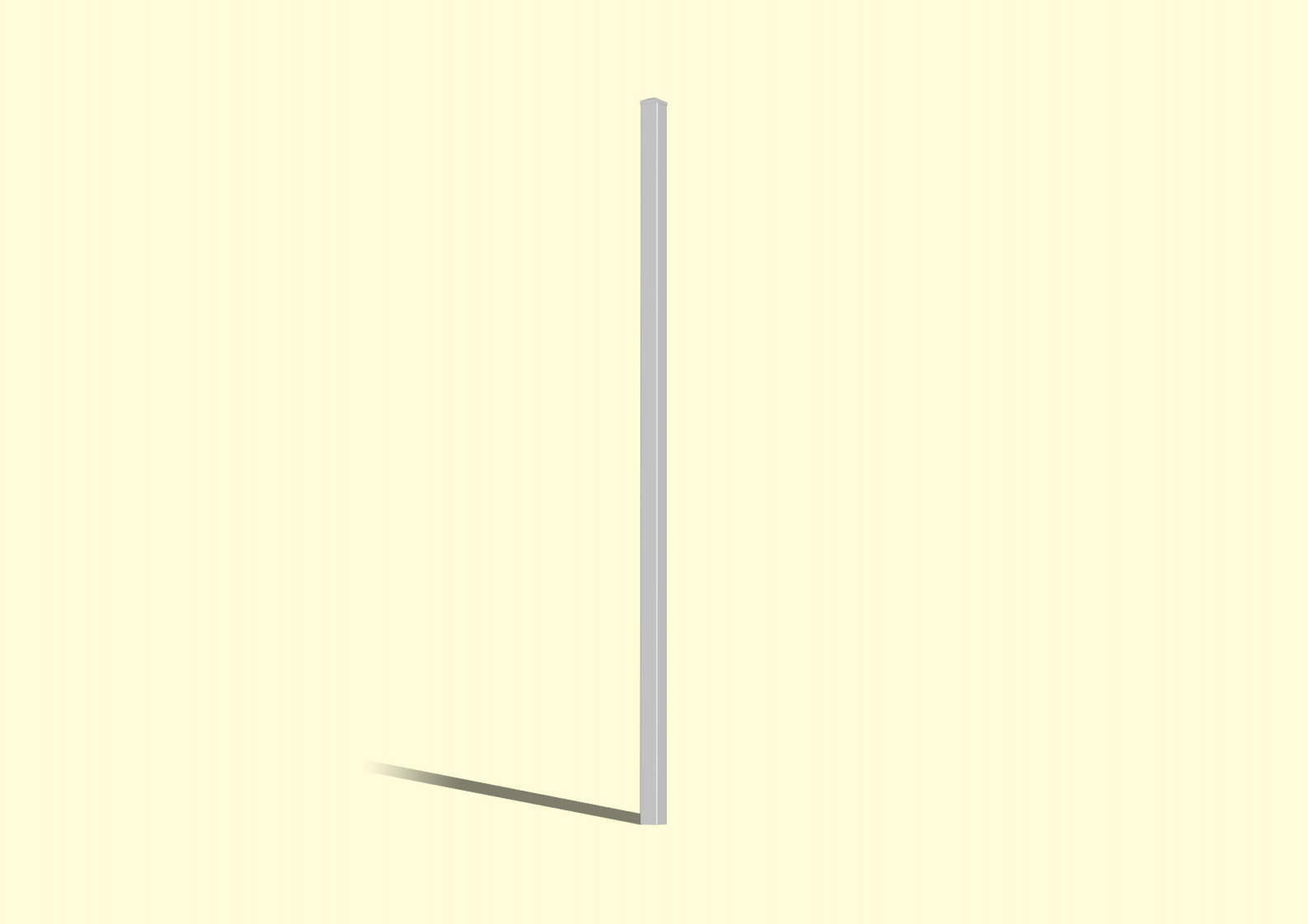 65X65mm Steel Post 2700mm long-Powder Coated
