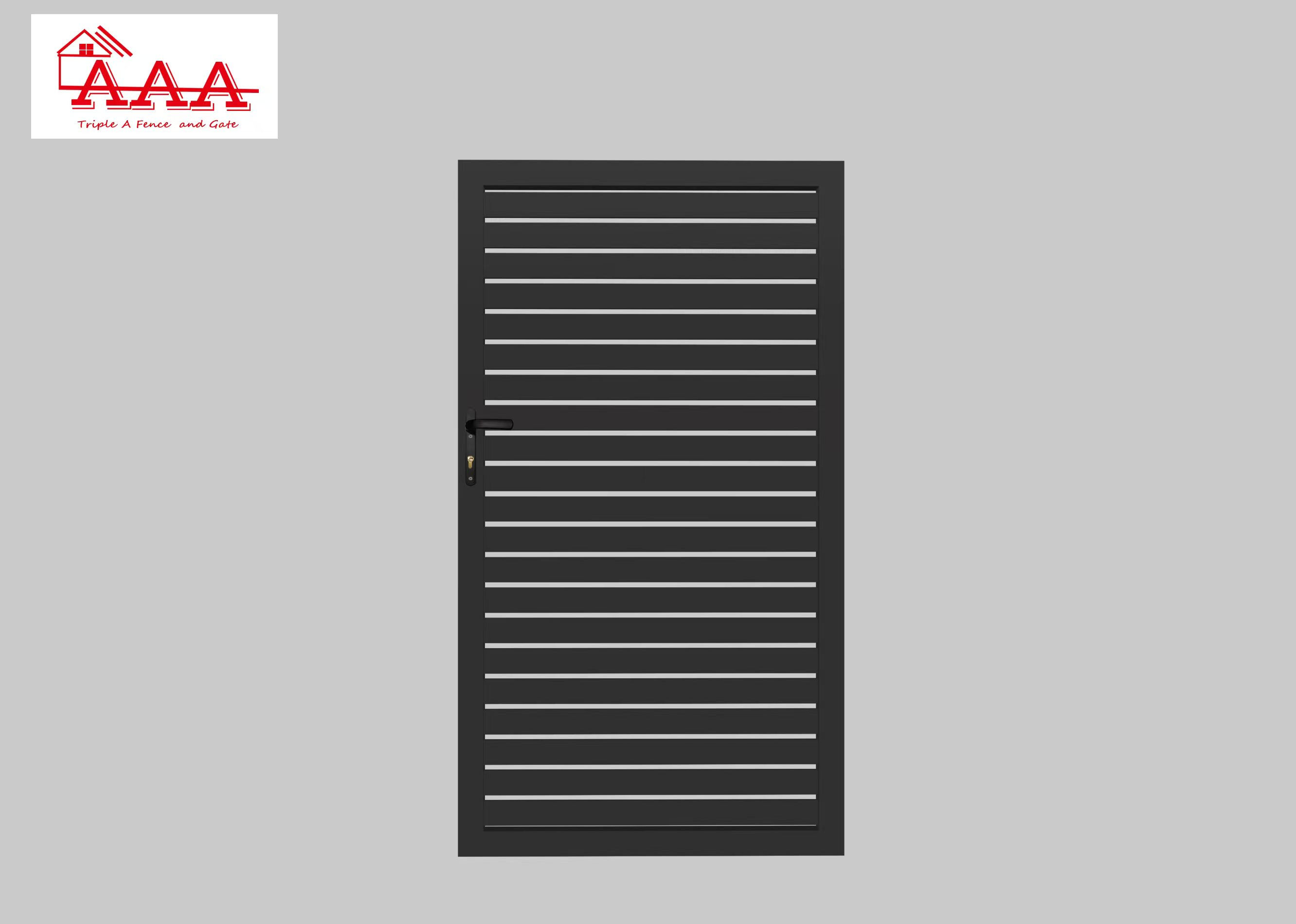 Welded Aluminum Horizontal Slat PE Gate 1000mm(W) x 1800mm (H)