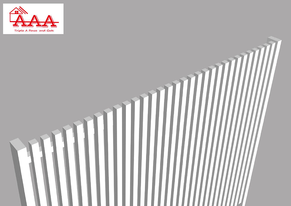 Thumbnail: 40x40mm Aluminium Batten Fence Panel 2200 x 1800mm, 2200x1200mm – Dover White