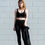 Thumbnail: Black Mid Rise Leggings
