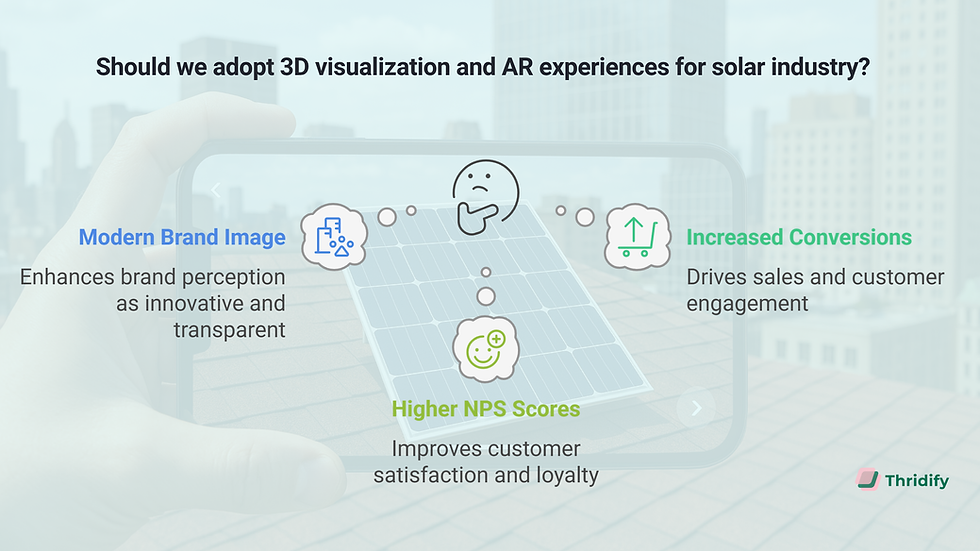 Why should we adopt 3D visualisation and AR experiences for solar industry.