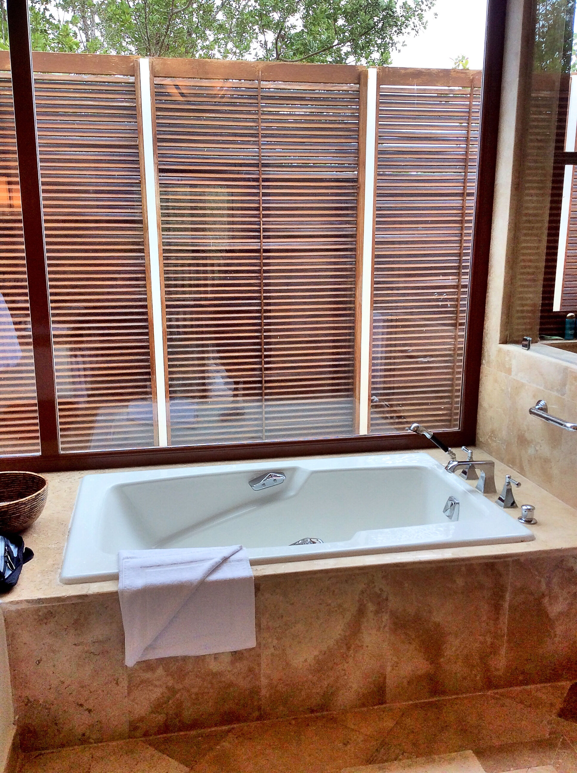 The master bath soaking tub