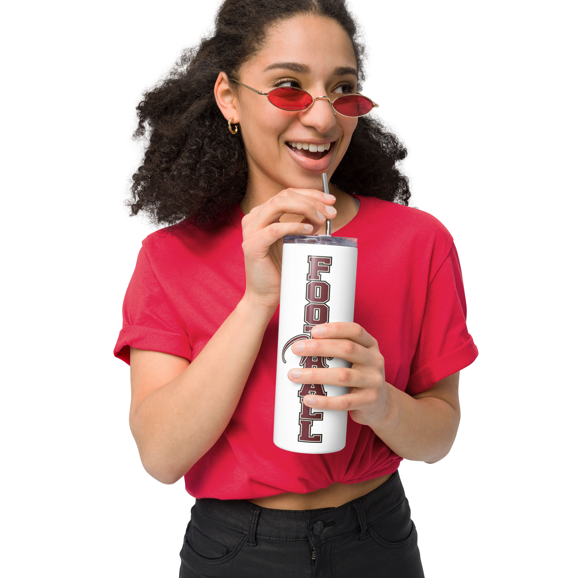 π Football Mom Stainless Steel Tumbler