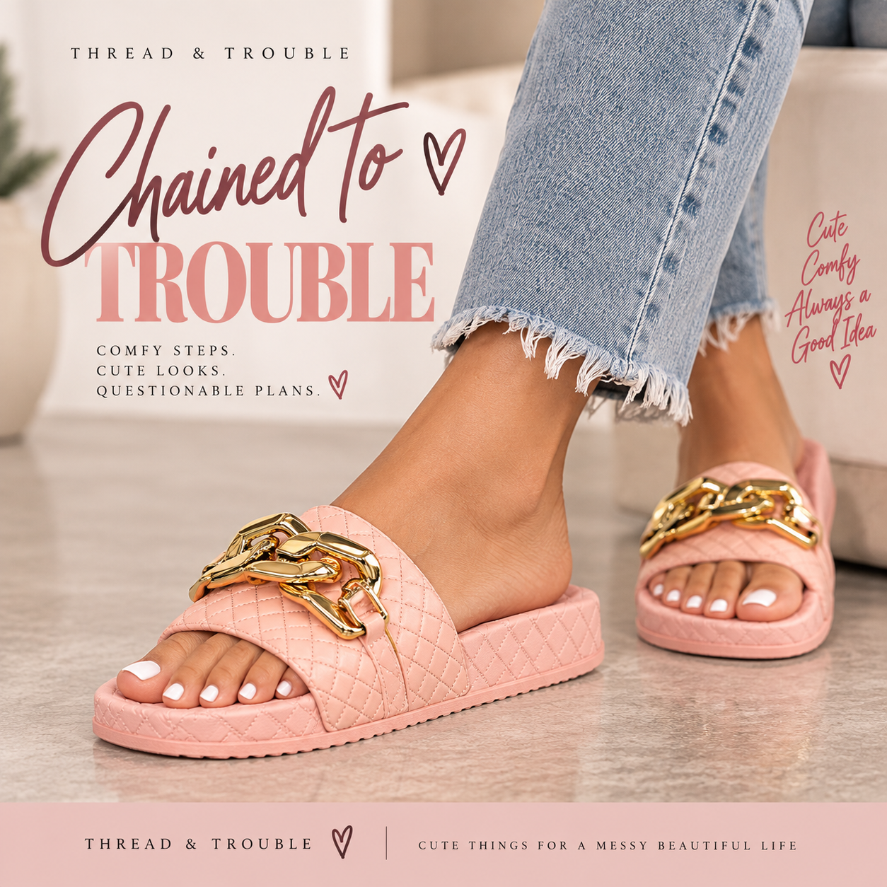 Chained to Trouble Slides 🩷✨