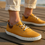 Thumbnail: IRIS - TANGERINE LEATHER PLIMSOLL 
