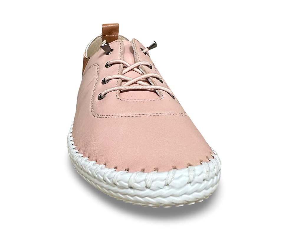 Thumbnail: IRIS - PINK LEATHER PLIMSOLL 