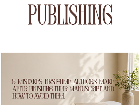 5 Mistakes First-Time Authors Make. Issue no. 2