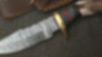 Hand-forged damascus steel knives with antler handle