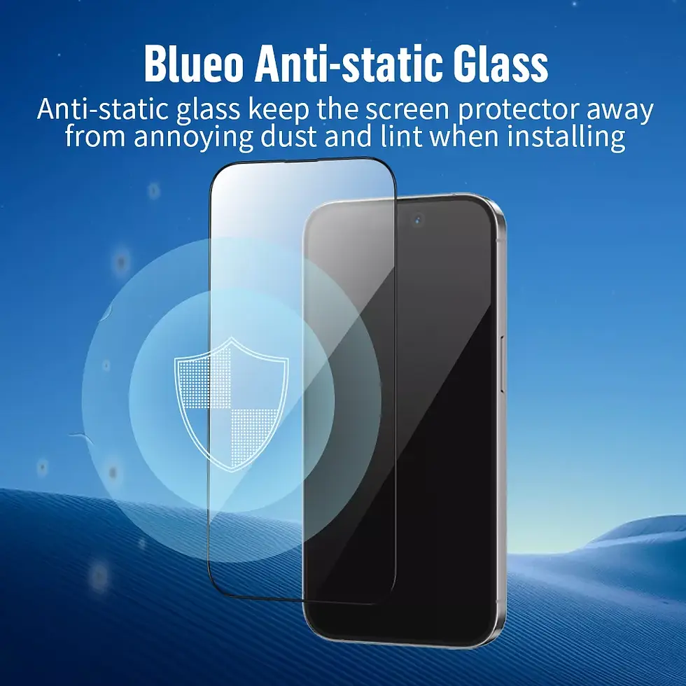 Thumbnail: Blueo Anti Static HD 2.5 D Tempered Glass for iPhone 15