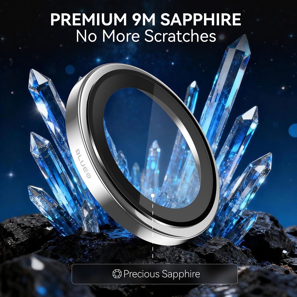 Thumbnail: Blueo Sapphire PVD Steel Camera Ring for iPhone 17 Pro/17 Pro Max Silver