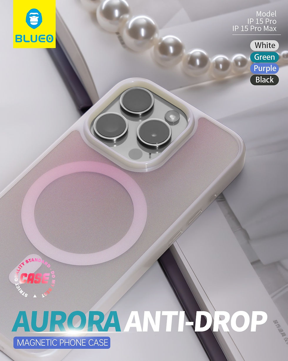 Thumbnail: Blueo Aurora Series Magnetic Case for iPhone 15 Pro Max White