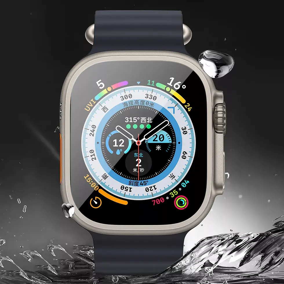 Thumbnail: Blueo Sapphire Tempered Glass with Black Alloy for Apple Watch Ultra 3 49mm