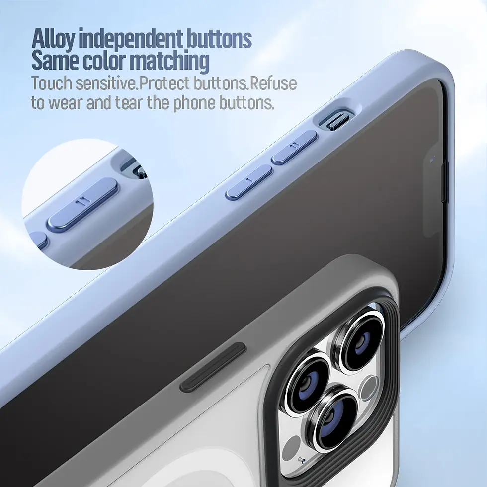 Thumbnail: Blueo Frosted Anti-Drop Phone Magnetic case for iPhone 15 Pro