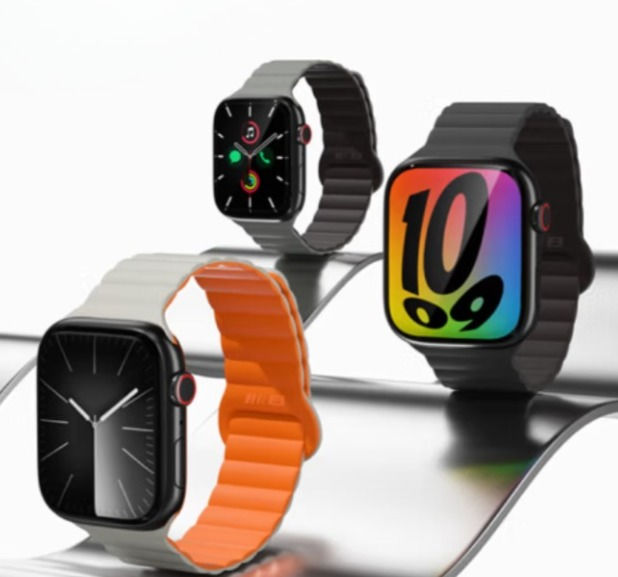 Thumbnail: Blueo Magnetic Silicone Watch Band for Apple Watch 42/44/45/46/49mm