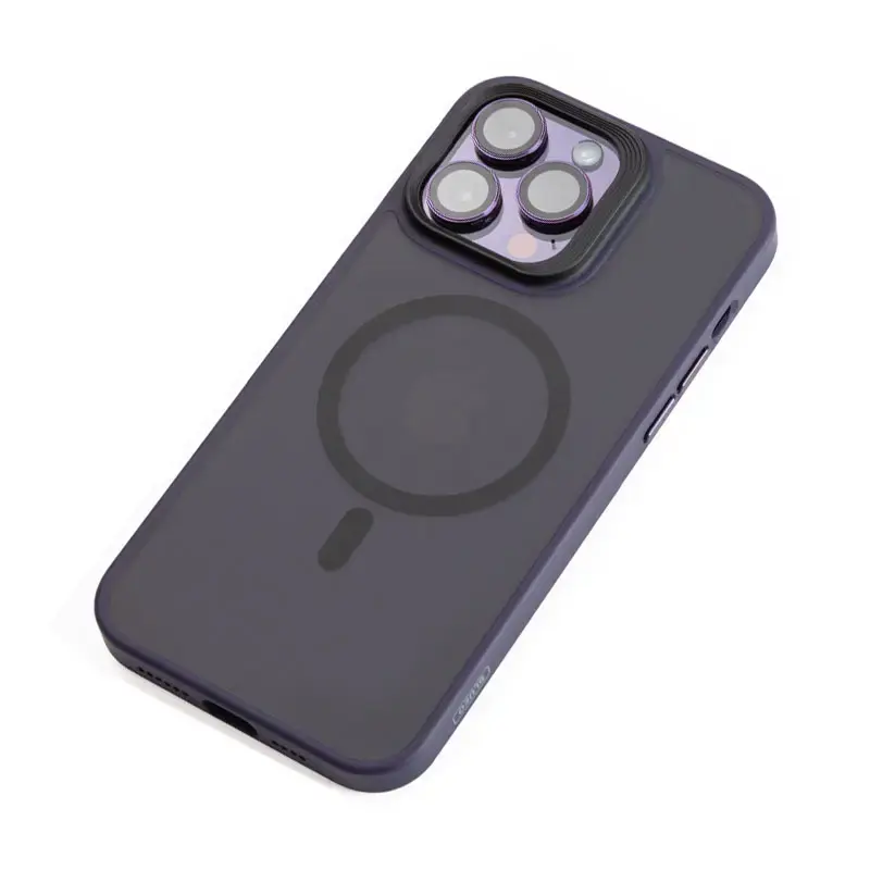 Thumbnail: Blueo Frosted Anti-Drop Phone Magnetic case for iPhone 14 Pro Deep Purple