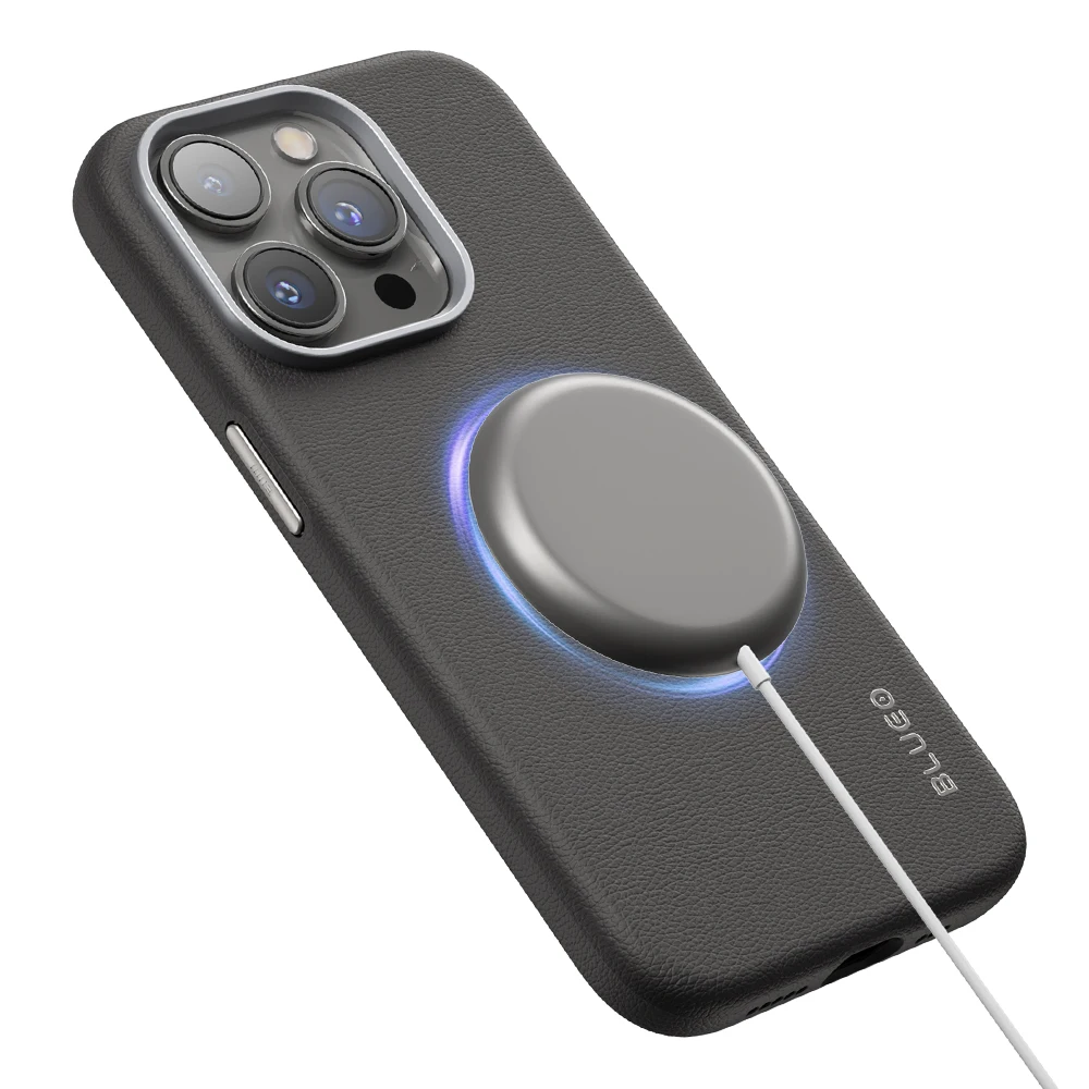 Blueo PU Leather Phone Case with Magnetic for iPhone 15 Pro Max
