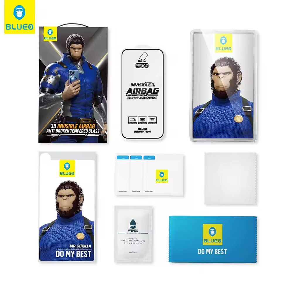Thumbnail: Blueo 3D Airbag Series Tempered Glass without Applicator for iPhone 16 Pro Max