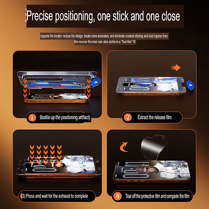 Blueo Drop-Resistant Eye-Friendly Tempered Glass With Applicator for 17 Pro