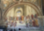 Raphael, School of Athens, begun 1508, Stanza della Segnatura, Vatican, Rome, photo Gerriann Brower.