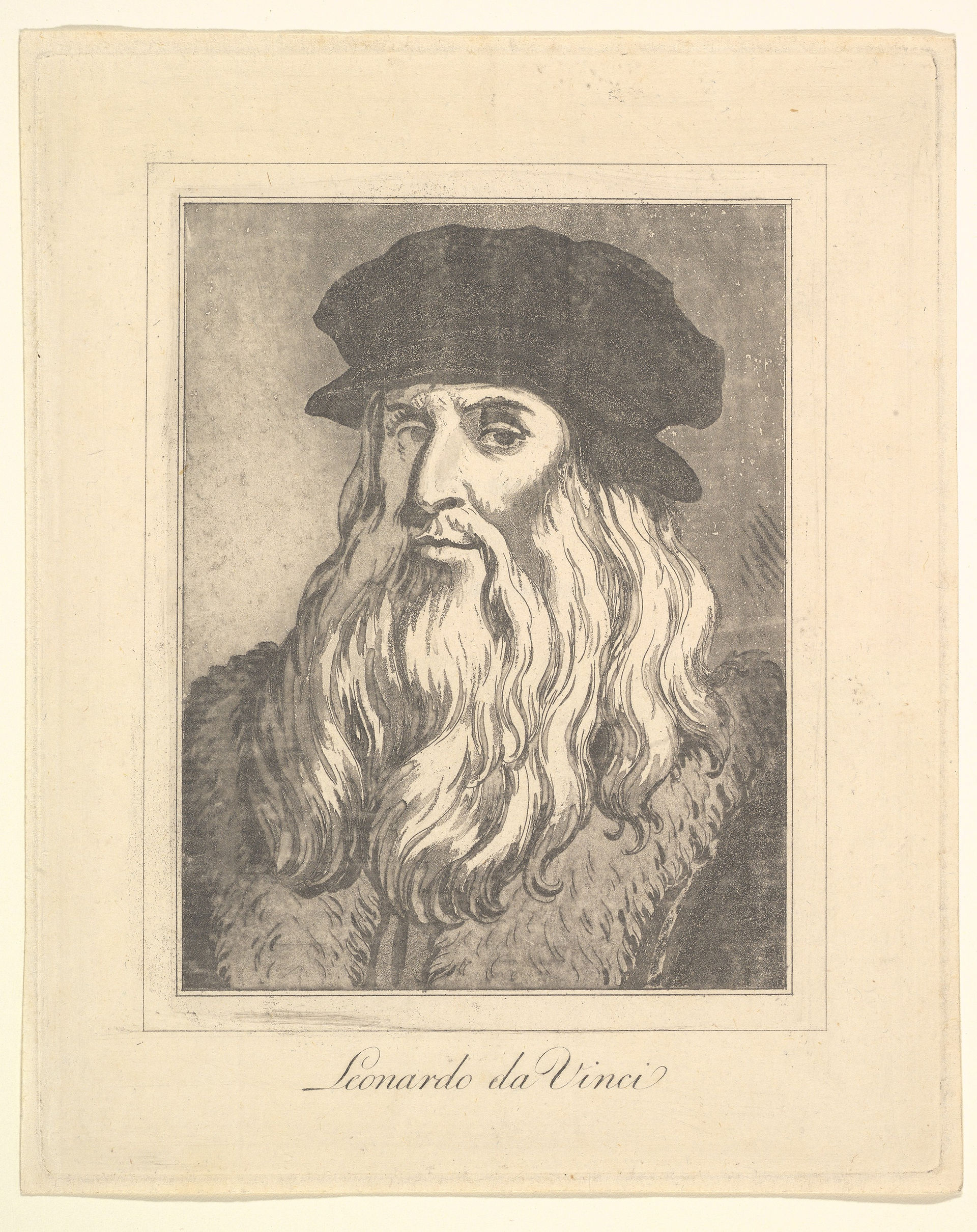 Leonardo da Vinci, etching by Wincelslaus Hollar, The Metropolitan Museum of Art, New York