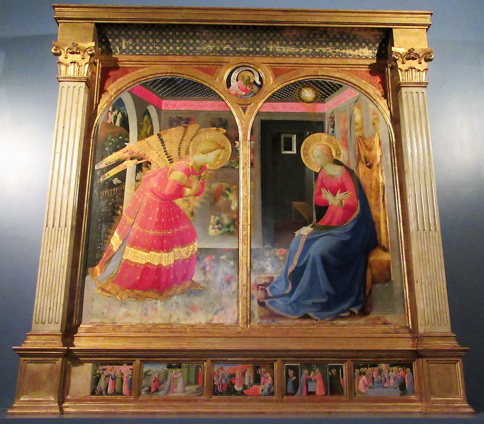 Fra Angelico, Annunciation, Museo della Basilica di Santa Maria delle Grazie, San Giovanni Valdarno. 1430-32.
