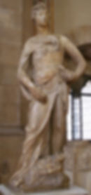 Donatello, David, 1408-10, Museo Nazionale Del Bargello, Florence, Wikimedia commons. Marble, about six feet tall. CC BY 2.5.