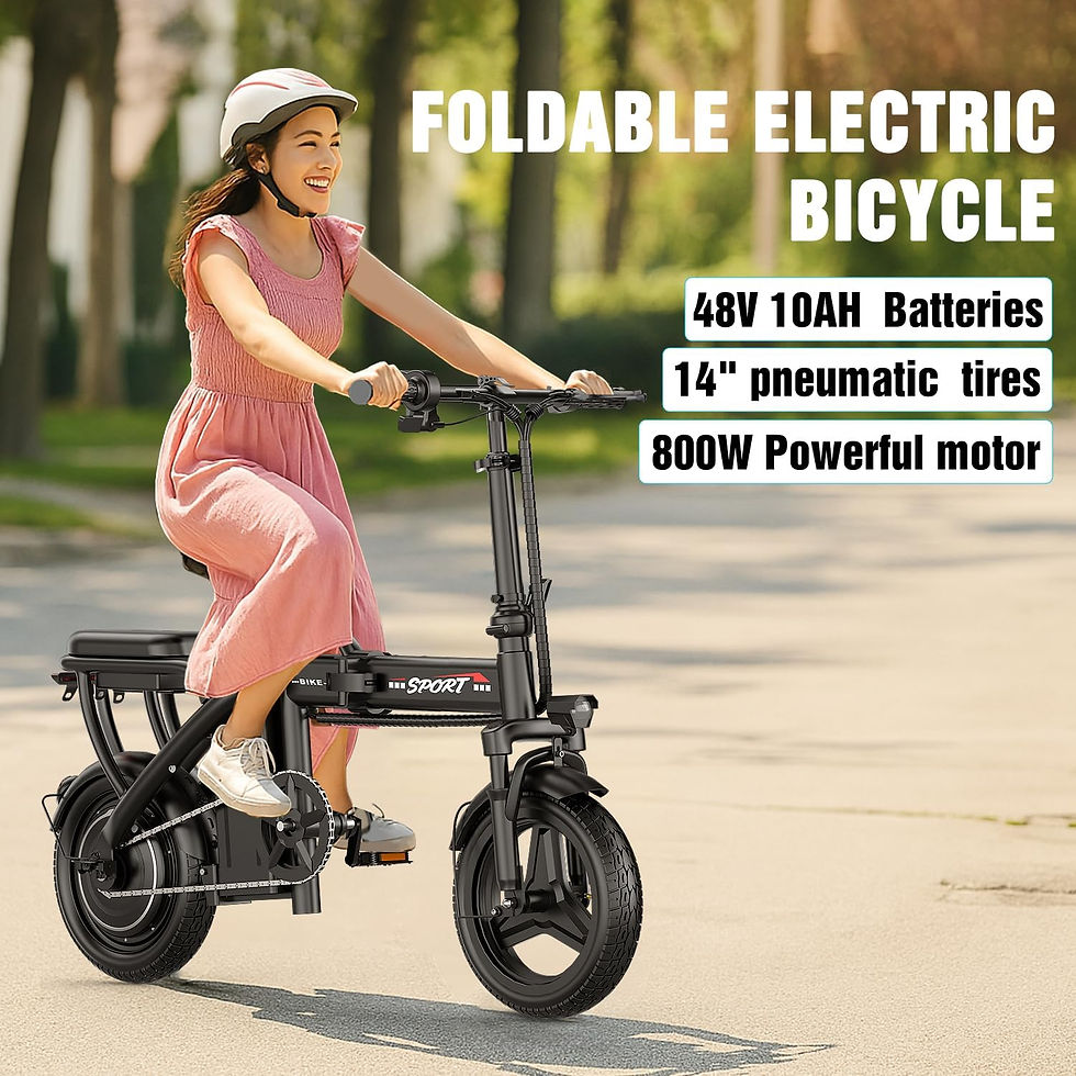 Thumbnail: GWEIT Electric Bike for Adults Teens, 800/1200W Peak , 22/25MPH & 3