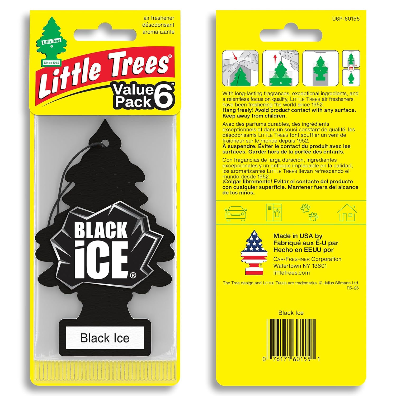 LITTLE TREES Car Air Freshener | Hanging Tree Provides Long Lasting Scent