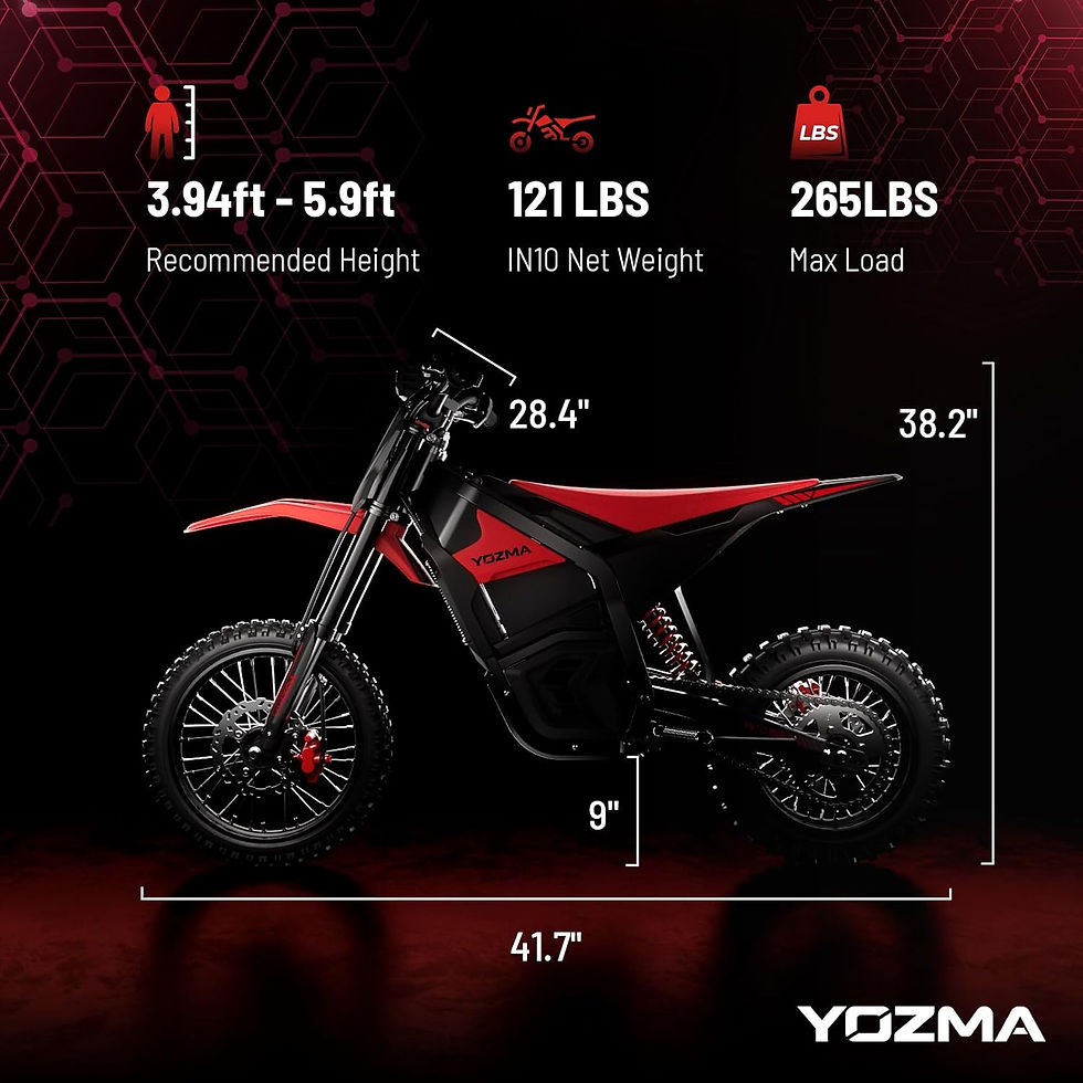 Thumbnail: Yozma IN10 Electric Dirt Bike, 2600W 40MPH Electric-Motorcycle with 48V/23AH