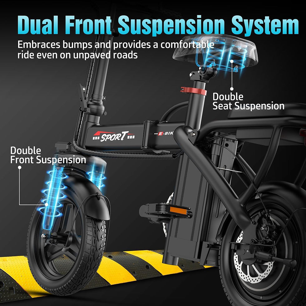 Thumbnail: GWEIT Electric Bike for Adults Teens, 800/1200W Peak , 22/25MPH & 3