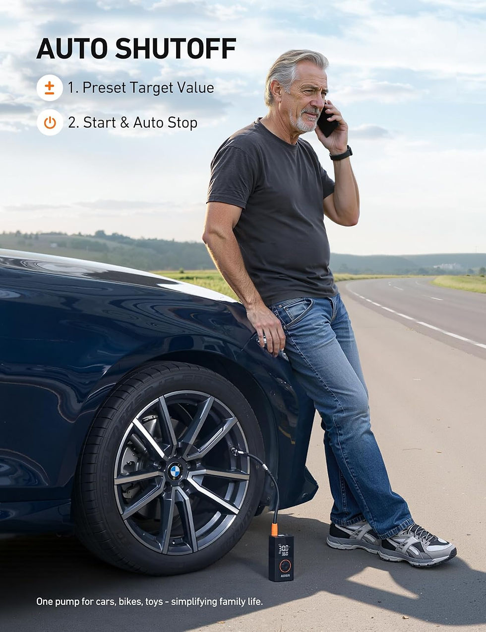 Thumbnail: AstroAI L7 Tire Inflator Portable Air Compressor Cordless