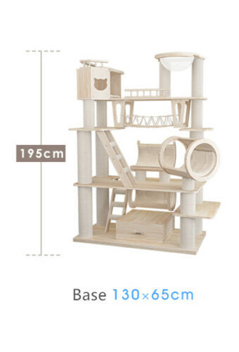 Thumbnail: HONEYPOT CAT Premium Solid Wood Cat Tree 210606
