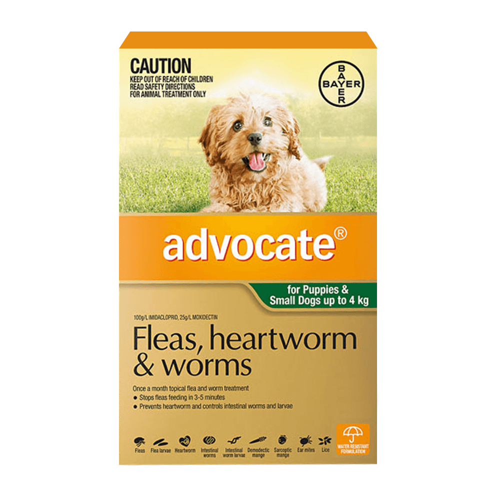 ADVOCATE Small Dog Green 3pk