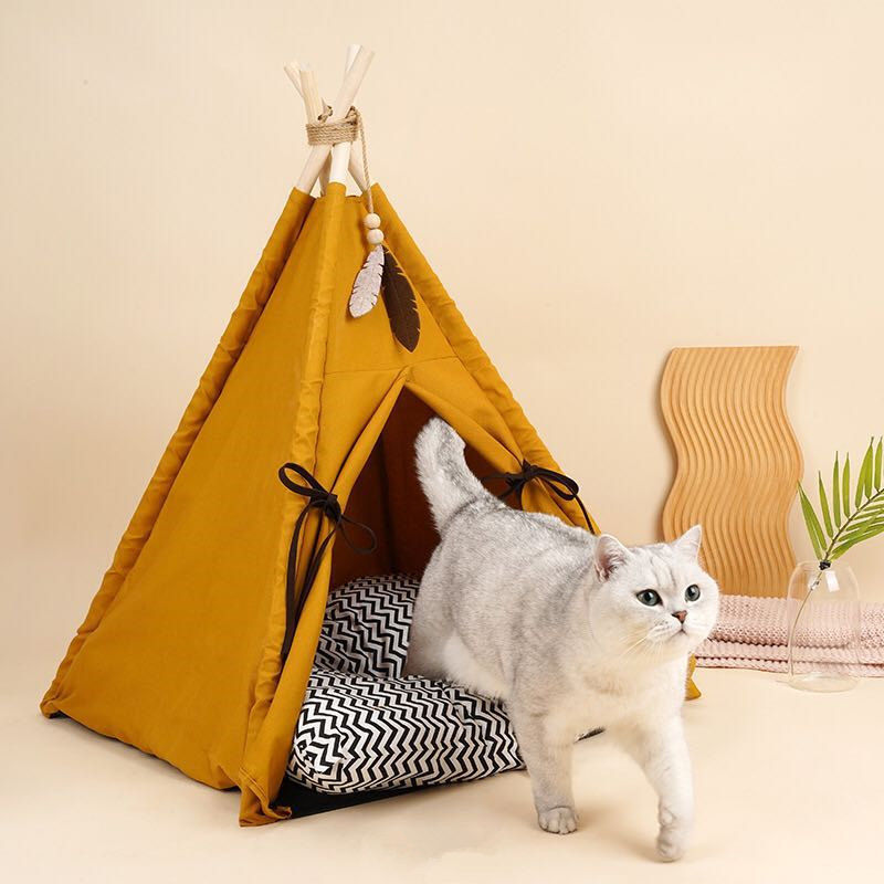 Thumbnail: ZEZE Sunset Yellow Pet Tent