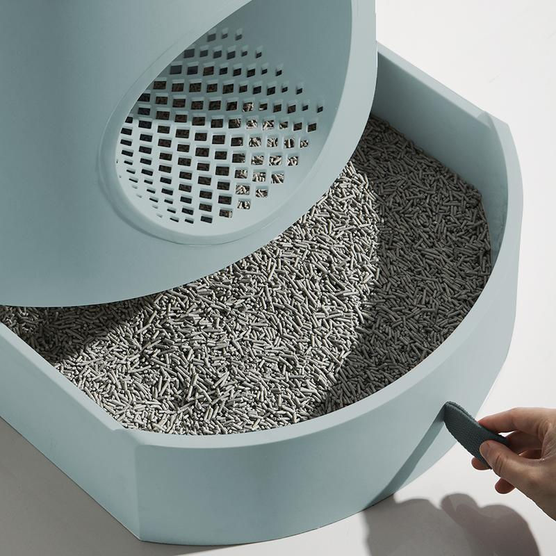 Thumbnail: Mayitwill XL Castle 2 in 1 Cat Litter Box with Scratch Basin&Scoop Morandi Green