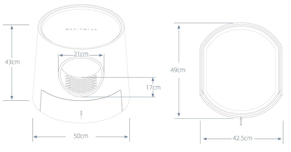 Thumbnail: Mayitwill XL Castle 2 in 1 Cat Litter Box with Scratch Basin & Scoop White
