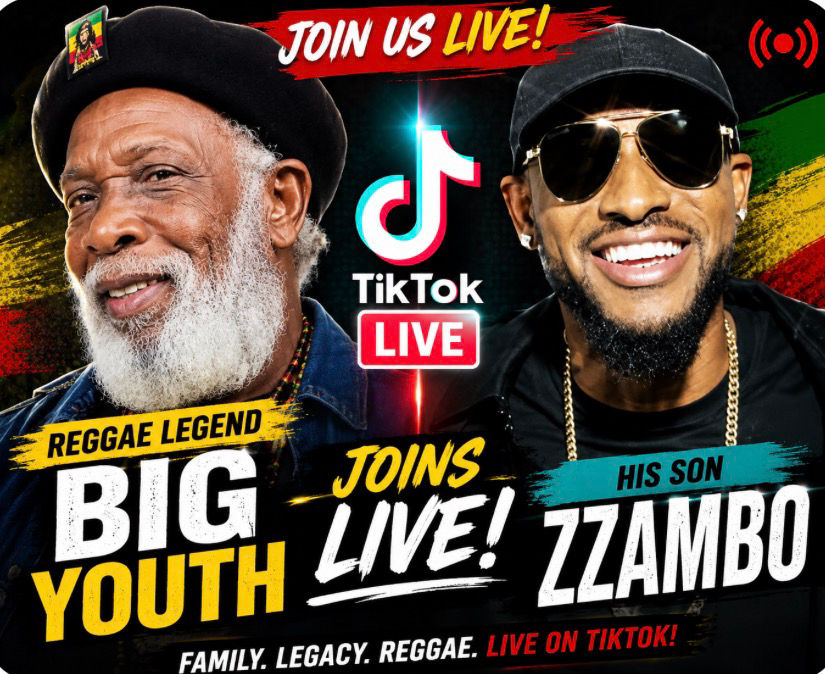 Reggae legend big youth tik tok live vibes with his son ZZambo