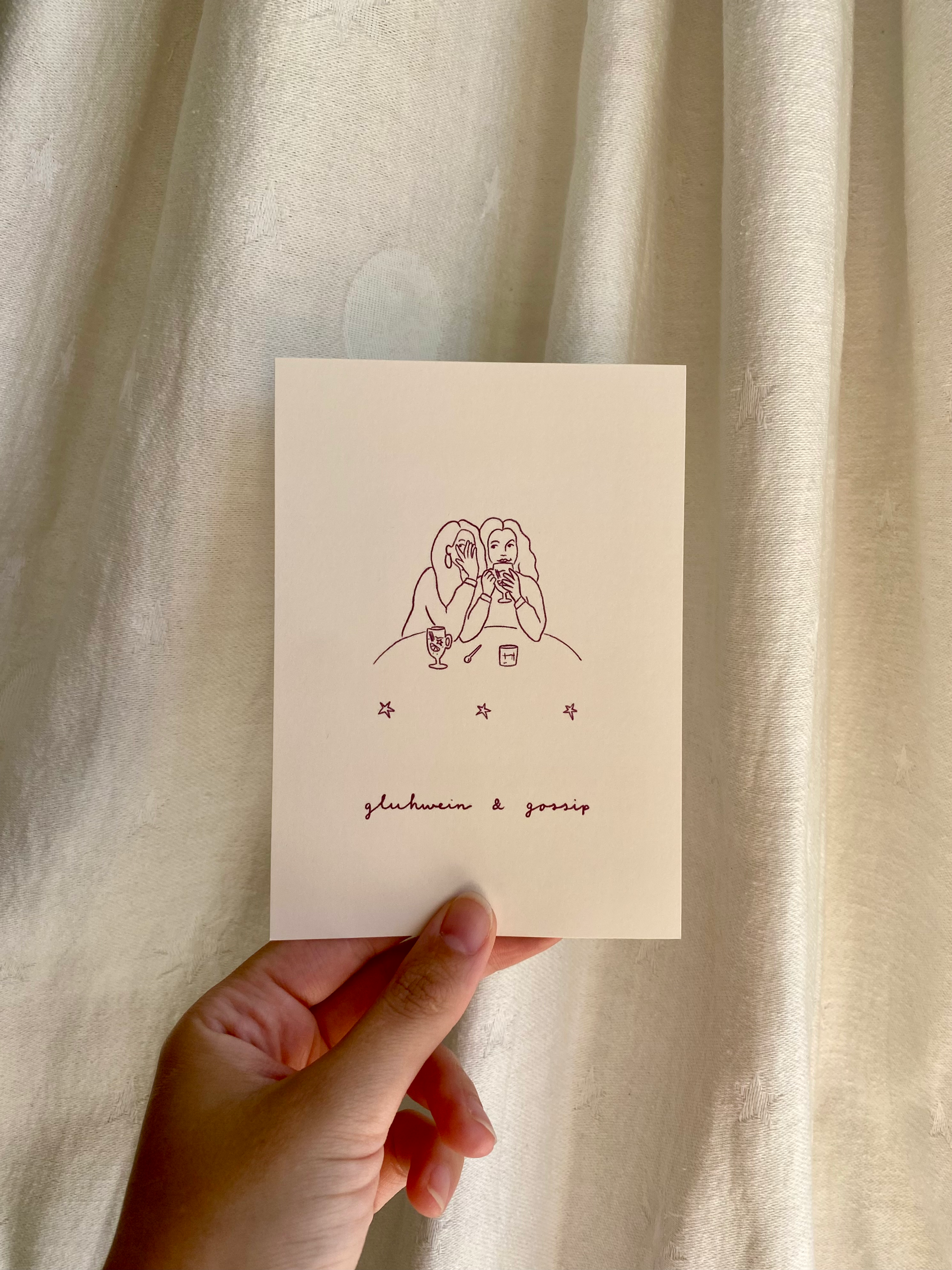 "gluhwein & gossip" Postcard