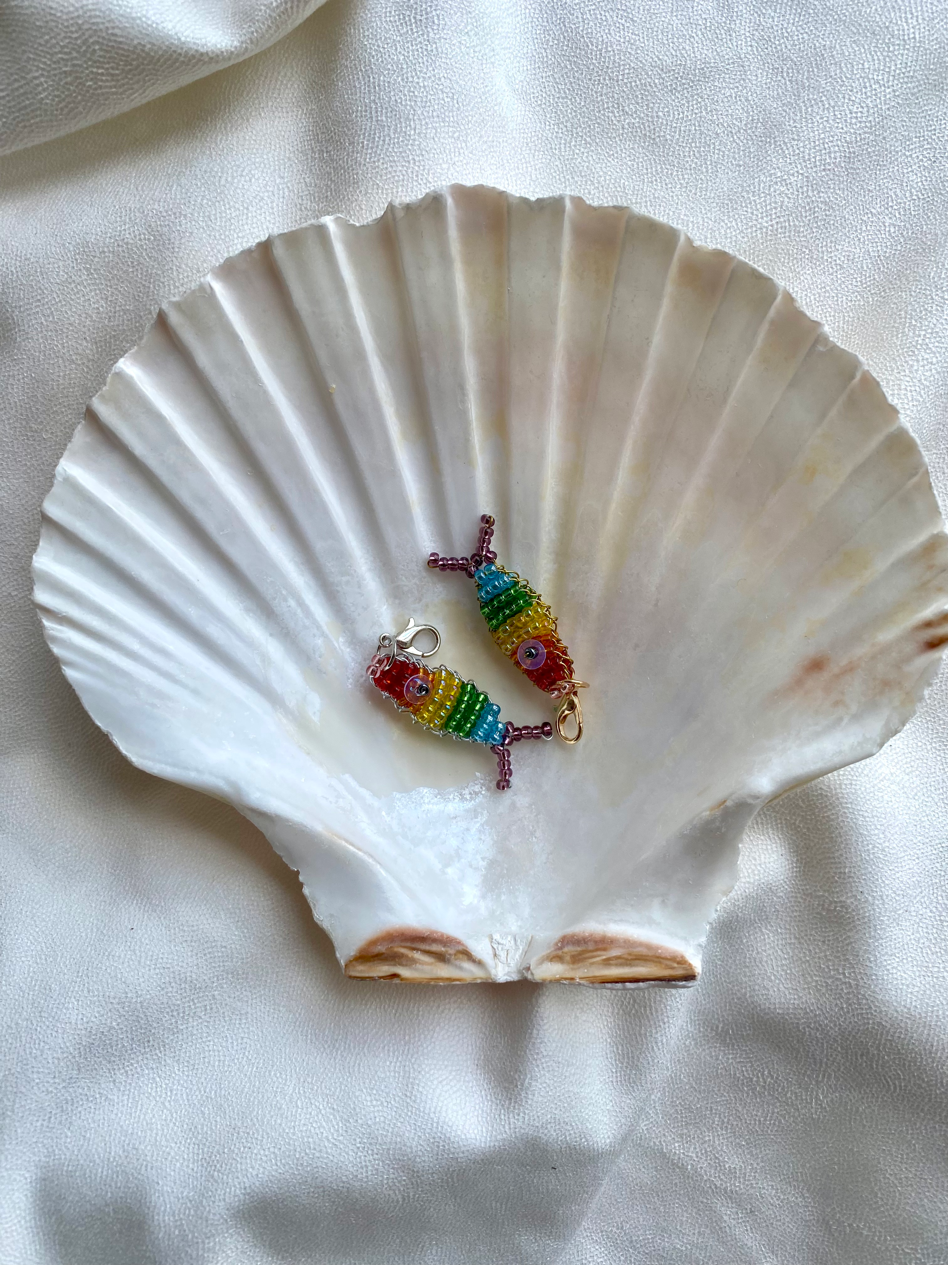 Bead Fish Charm - Rainbow