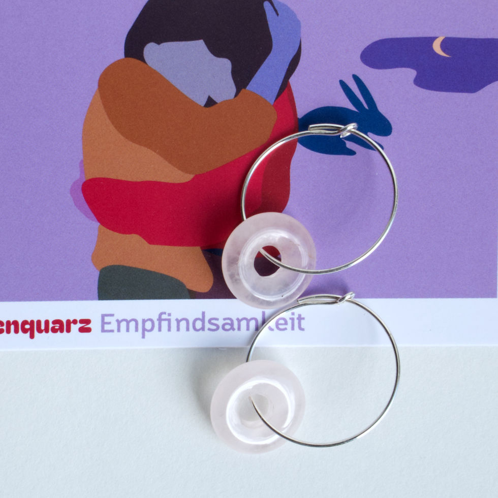 Miniaturbild: Rosenquarz Ohrringe