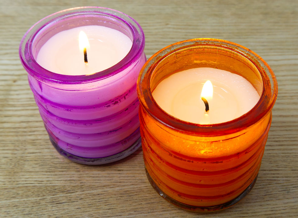 Thumbnail: Pack of 8 Candles Citronella Multicoloured Glass Jars 18 Hours Each Candle