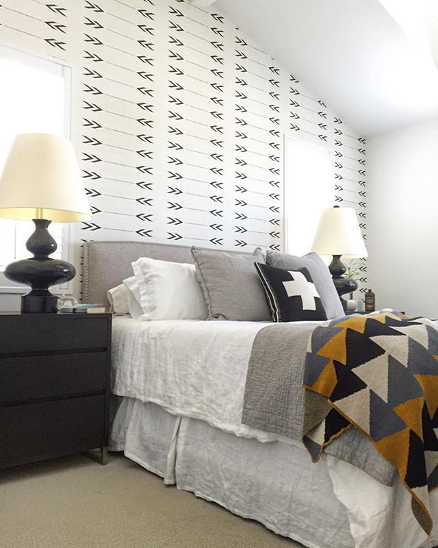 This tapestry wallpaper from #cavernhome gave my clients master bedroom some much needed flavor